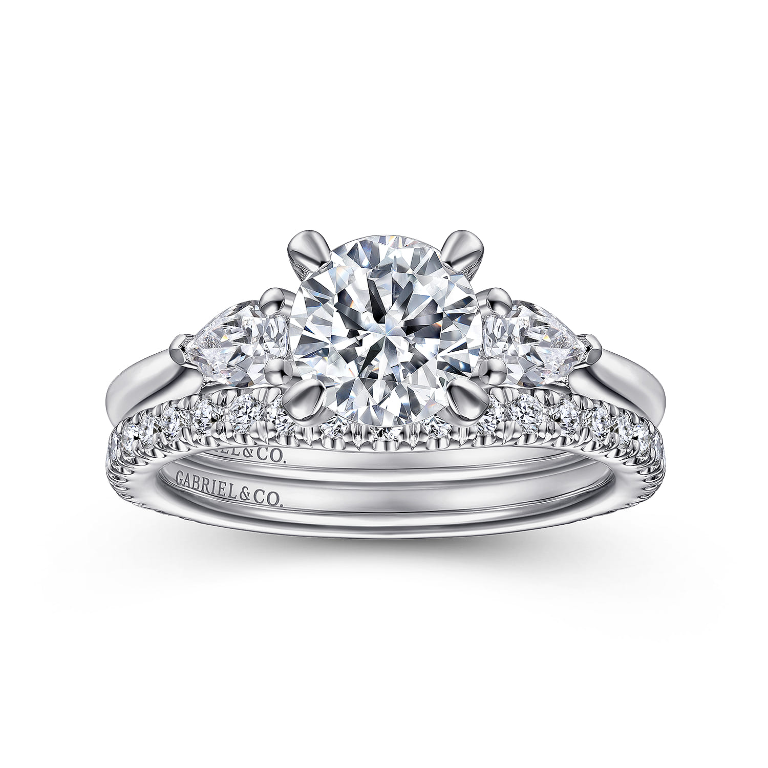 14K White Gold Matching Wedding Band - 0.34 ct - Shot 4
