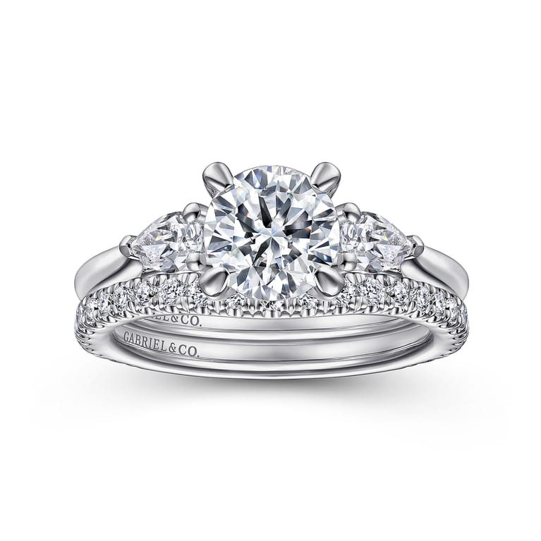 14K White Gold Matching Wedding Band - 0.34 ct - Shot 4