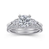 14K White Gold Matching Wedding Band - 0.34 ct