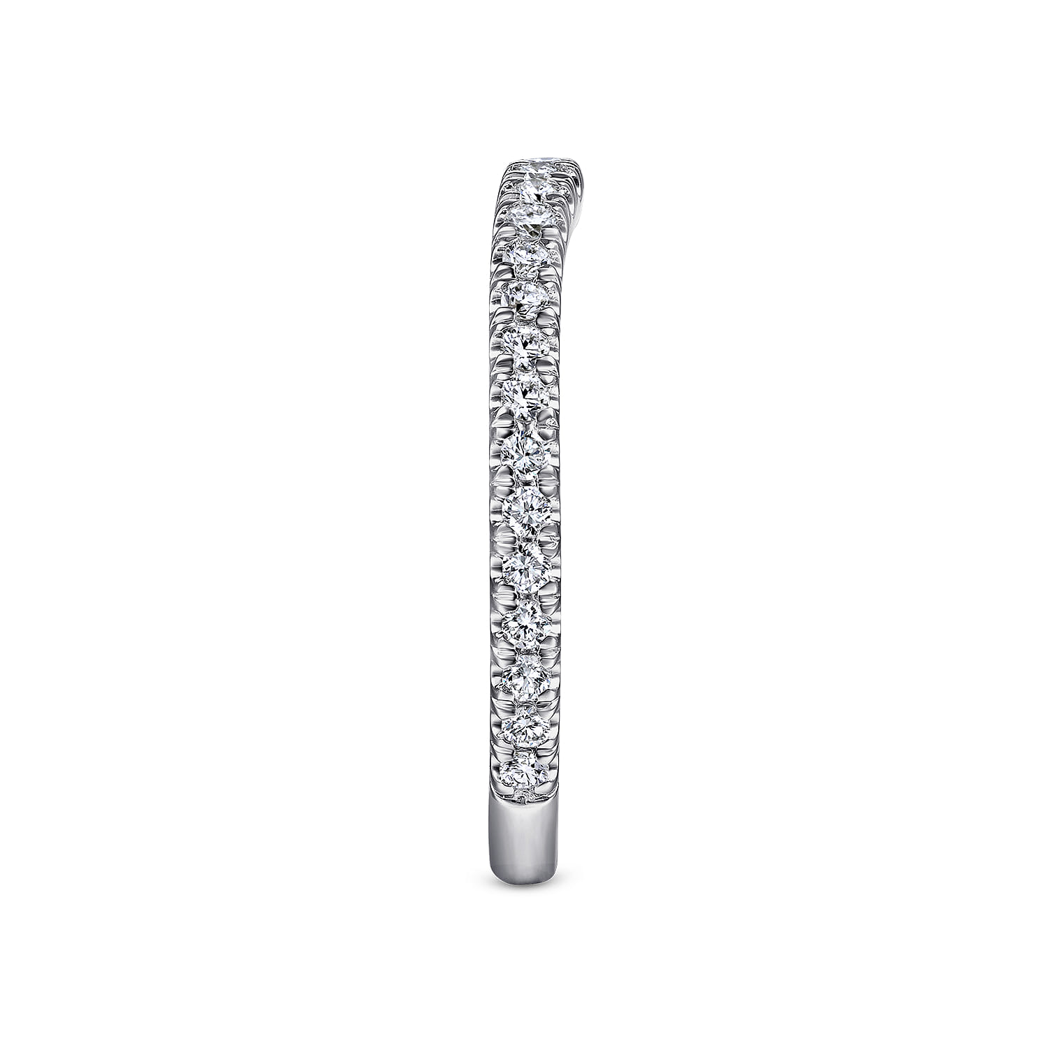 14K White Gold Matching Wedding Band - 0.34 ct - Shot 5