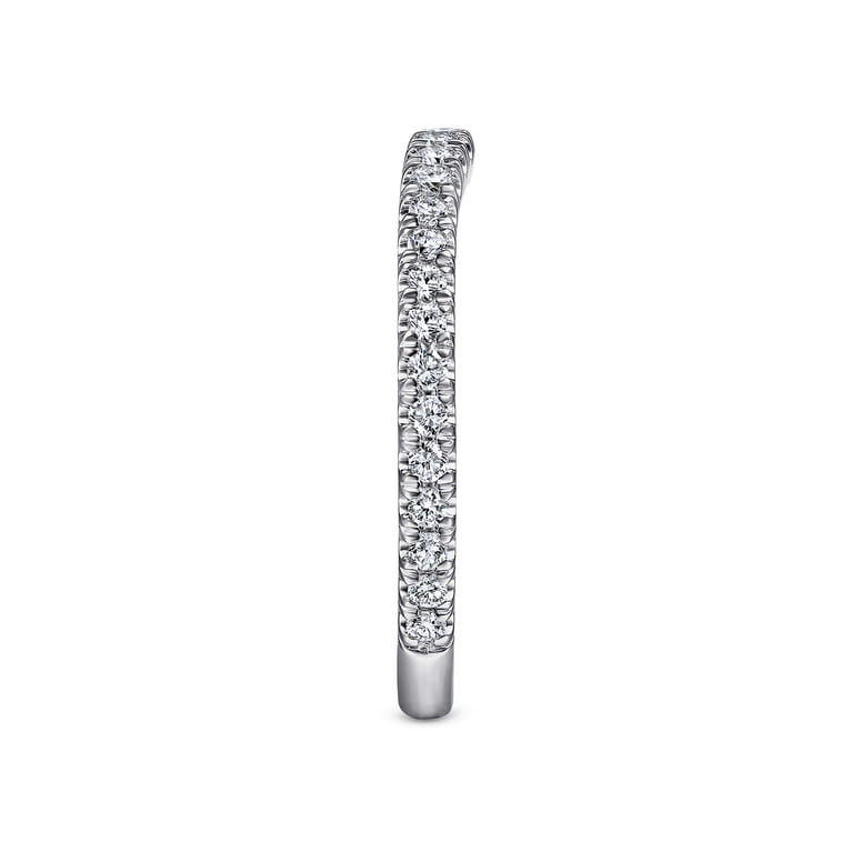 14K White Gold Matching Wedding Band - 0.34 ct - Shot 5
