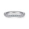 14K White Gold Matching Wedding Band - 0.39 ct