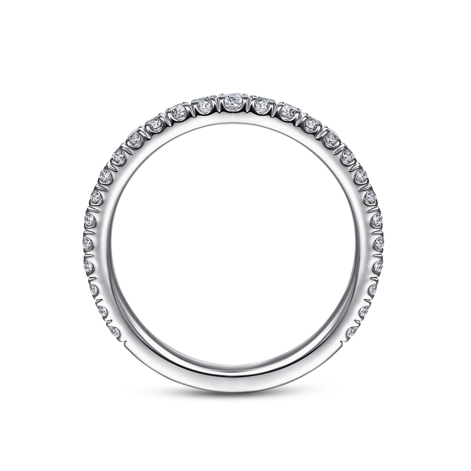 14K White Gold Matching Wedding Band - 0.39 ct - Shot 2