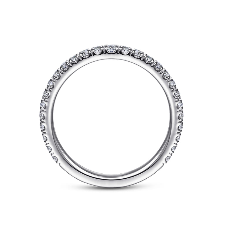 14K White Gold Matching Wedding Band - 0.39 ct - Shot 2