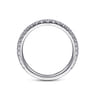 14K White Gold Matching Wedding Band - 0.39 ct