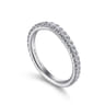 14K White Gold Matching Wedding Band - 0.39 ct