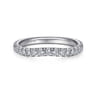 14K White Gold Matching Wedding Band - 0.44 ct