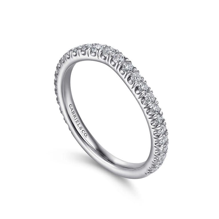 14K White Gold Matching Wedding Band - 0.44 ct - Shot 3