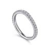 14K White Gold Matching Wedding Band - 0.44 ct
