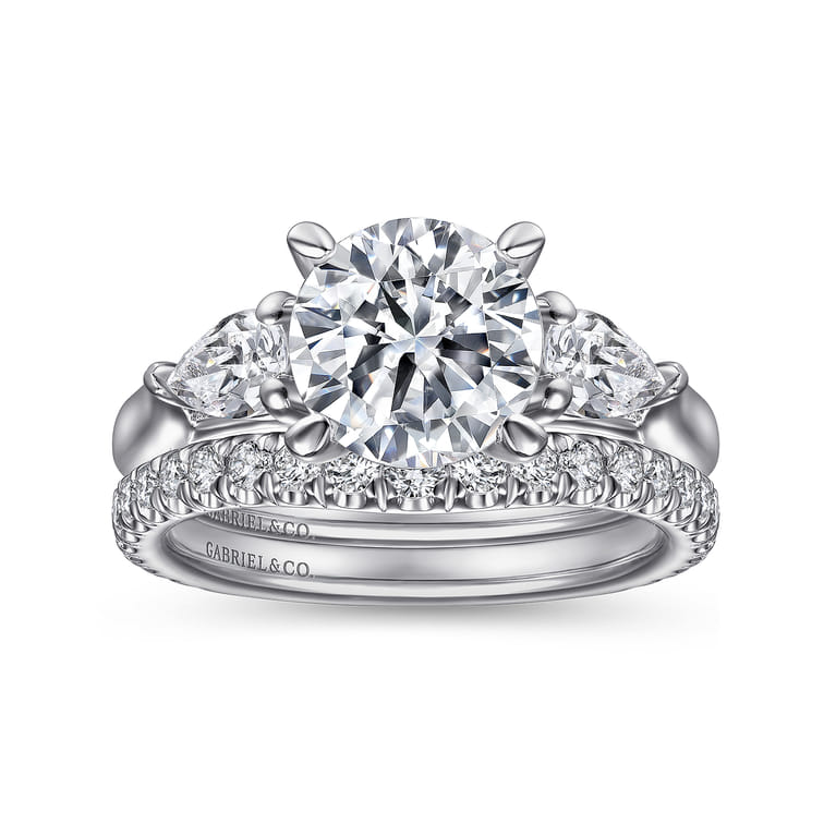 14K White Gold Matching Wedding Band - 0.44 ct - Shot 4