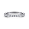 14K White Gold Matching Wedding Band - 0.37 ct