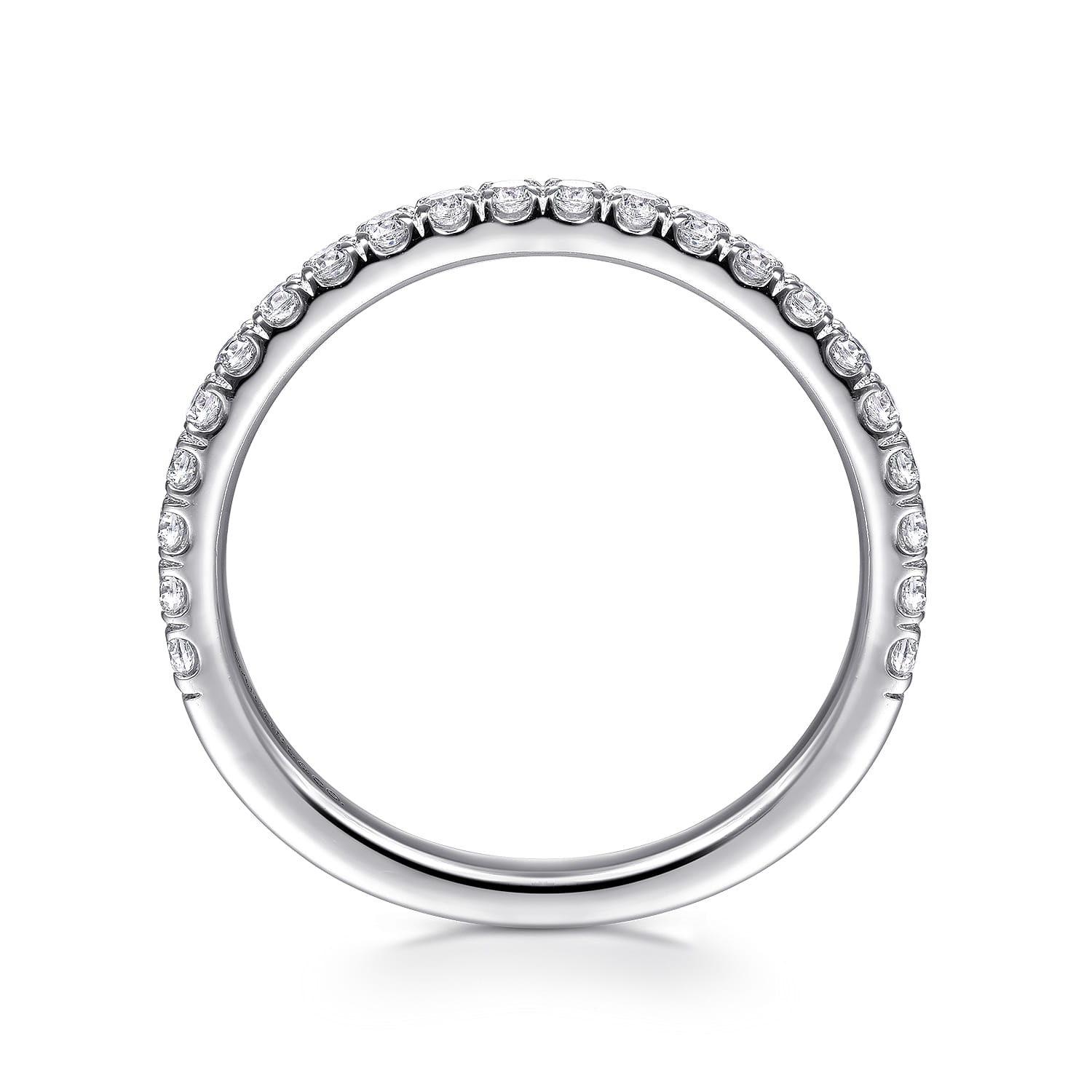 14K White Gold Matching Wedding Band - 0.37 ct - Shot 2