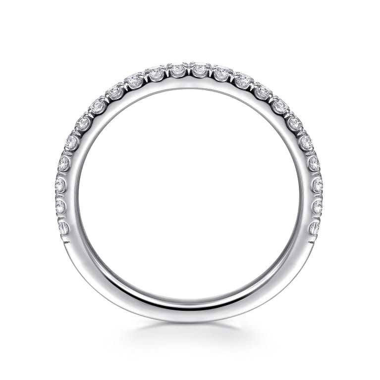 14K White Gold Matching Wedding Band - 0.37 ct - Shot 2