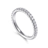 14K White Gold Matching Wedding Band - 0.37 ct