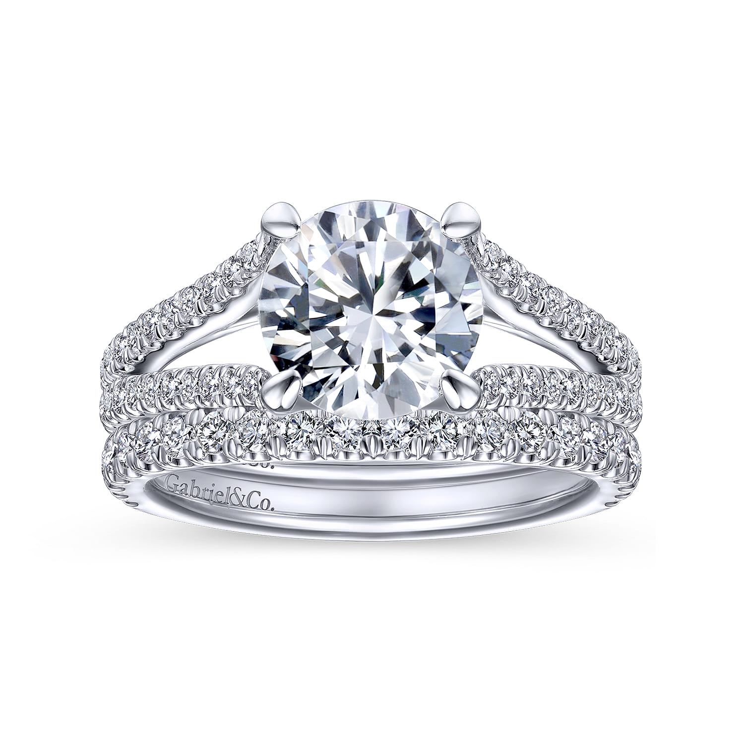 14K White Gold Matching Wedding Band - 0.37 ct - Shot 4