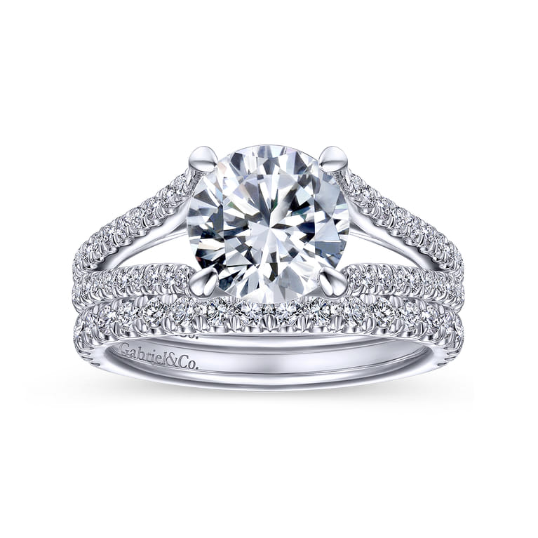 14K White Gold Matching Wedding Band - 0.37 ct - Shot 4