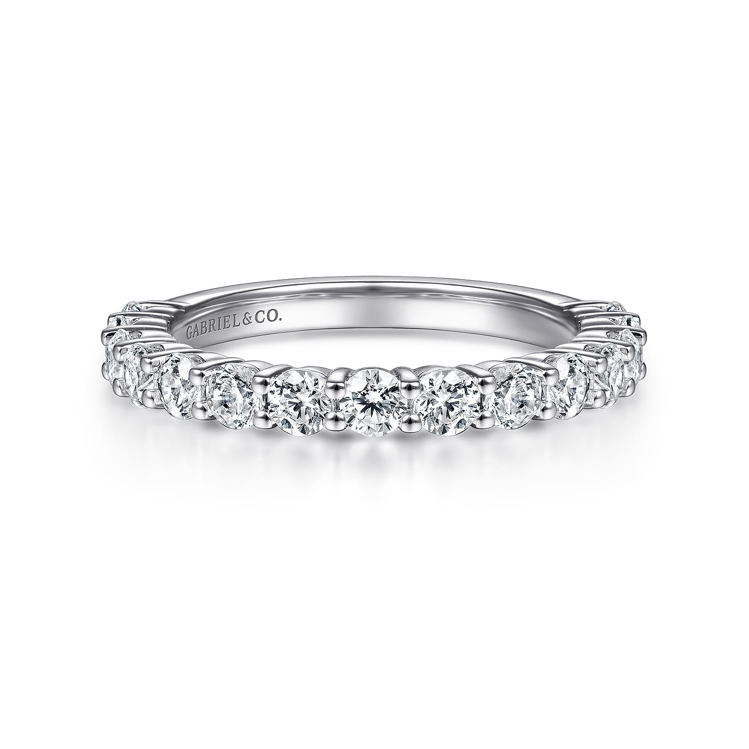 14K White Gold Matching Wedding Band - 1.02 ct - Shot 1