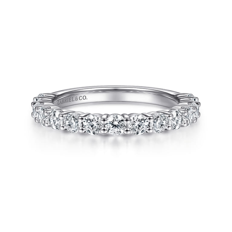 14K White Gold Matching Wedding Band - 1.02 ct - Shot 1