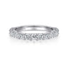 14K White Gold Matching Wedding Band - 1.02 ct