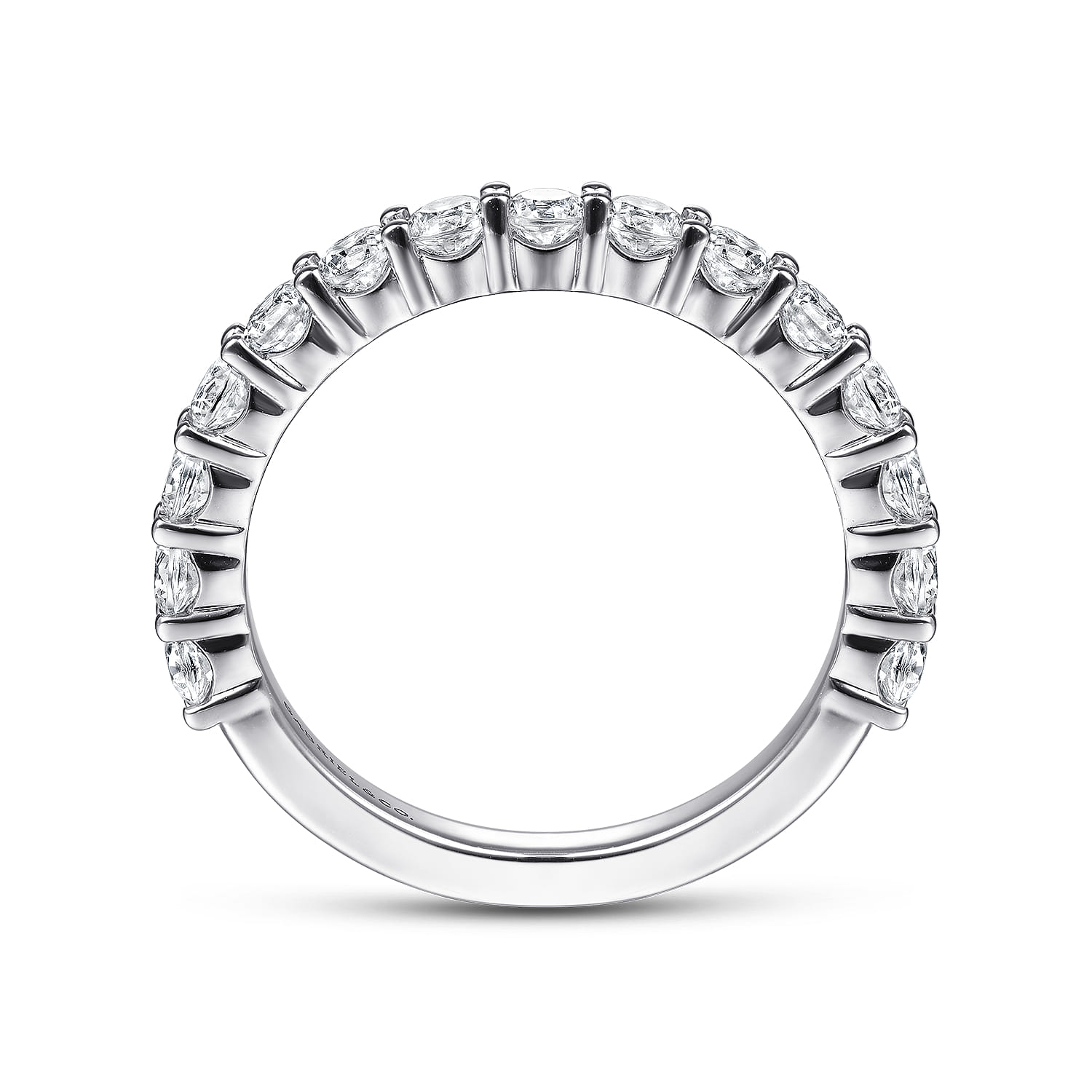 14K White Gold Matching Wedding Band - 1.02 ct - Shot 2