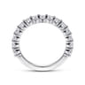 14K White Gold Matching Wedding Band - 1.02 ct