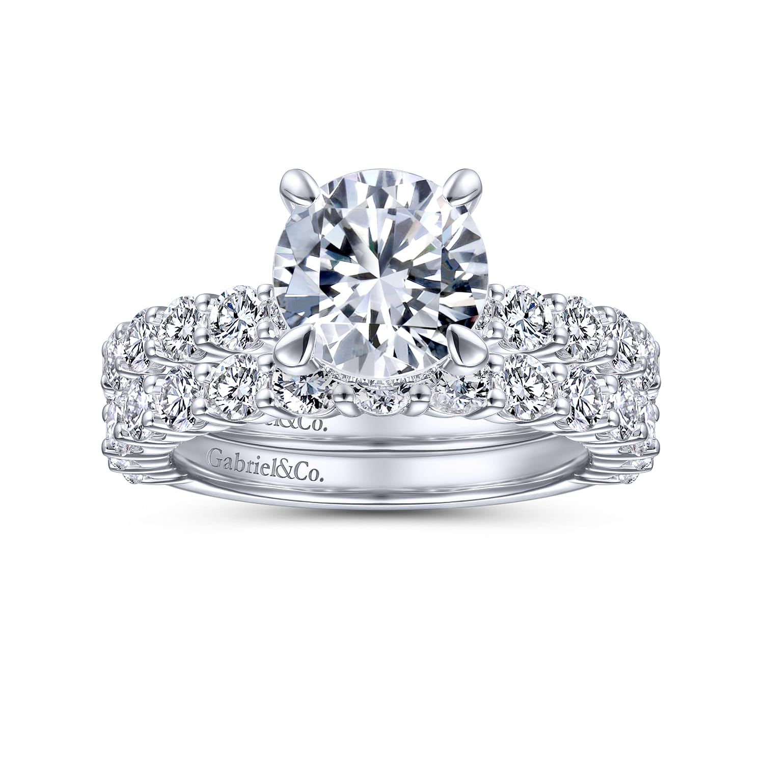 14K White Gold Matching Wedding Band - 1.02 ct - Shot 3