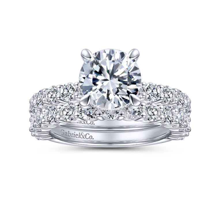 14K White Gold Matching Wedding Band - 1.02 ct - Shot 3