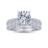 14K White Gold Matching Wedding Band - 1.02 ct