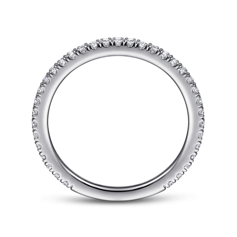 14K White Gold Matching Wedding Band - 0.33 ct - Shot 2