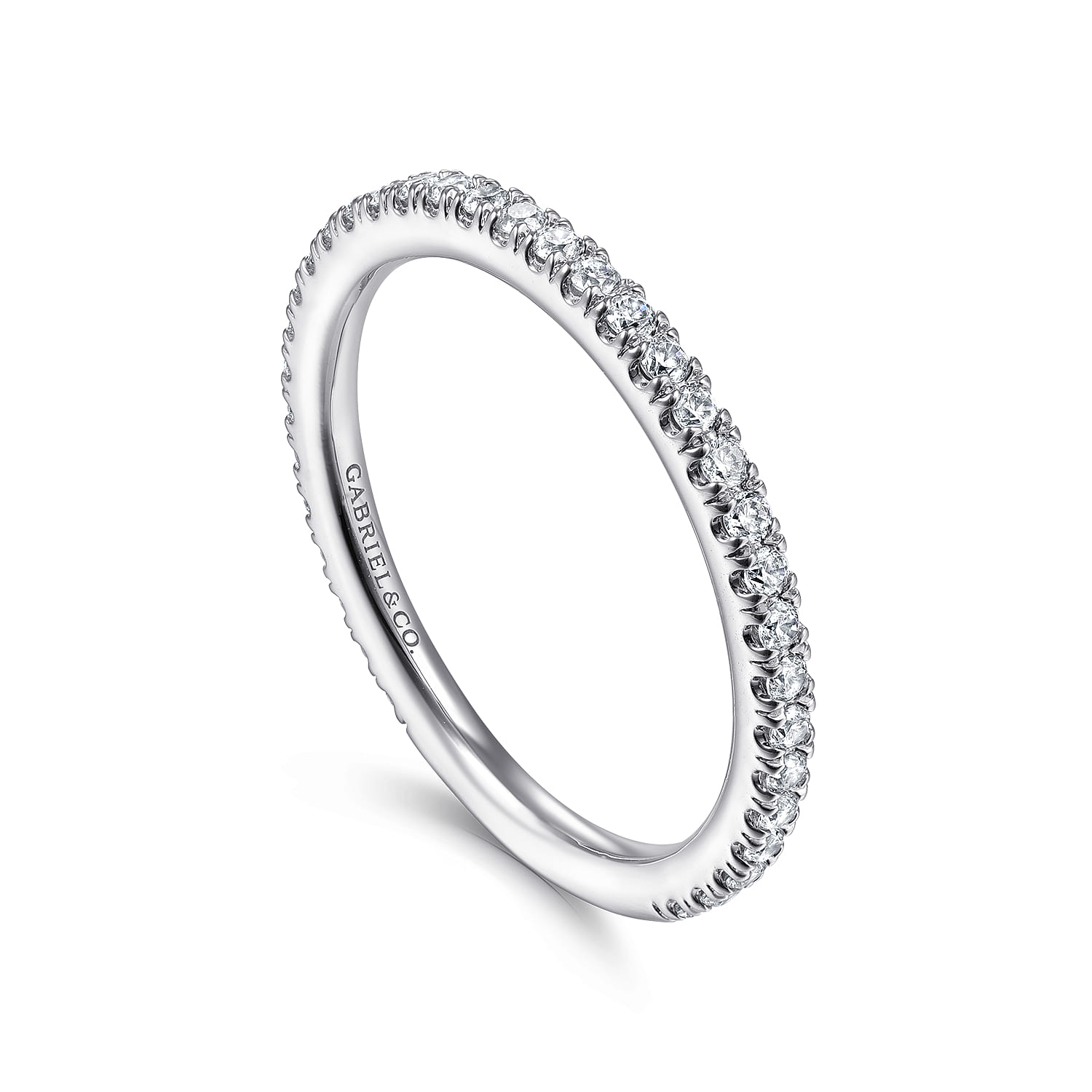 14K White Gold Matching Wedding Band - 0.33 ct - Shot 3