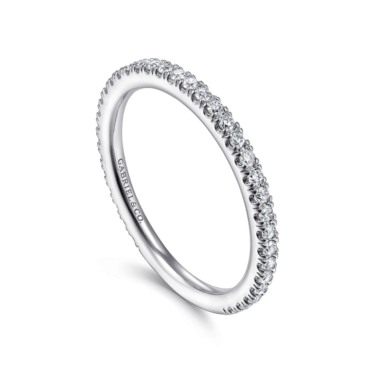 14K White Gold Matching Wedding Band - 0.33 ct - Shot 3