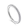 14K White Gold Matching Wedding Band - 0.33 ct