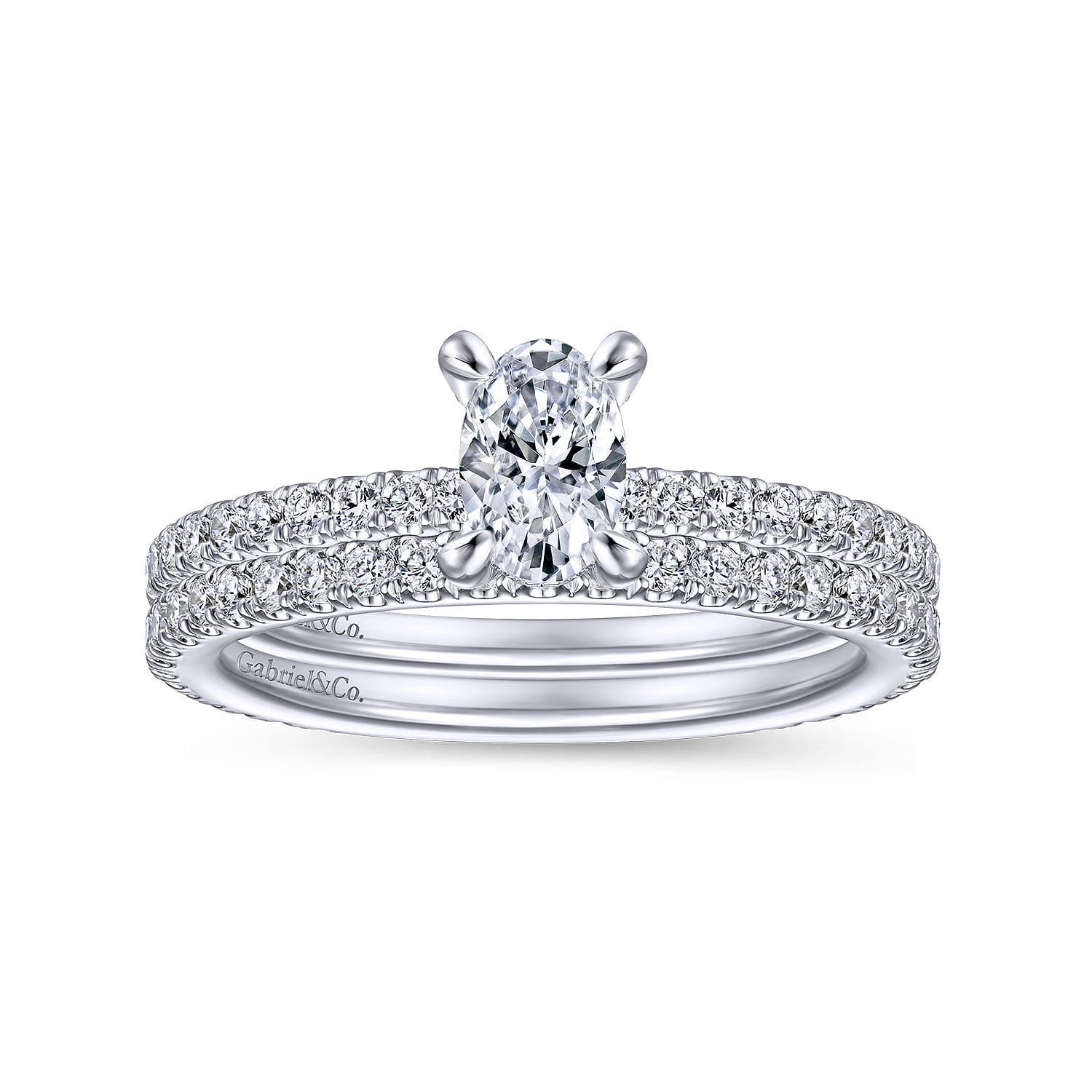 14K White Gold Matching Wedding Band - 0.33 ct - Shot 4