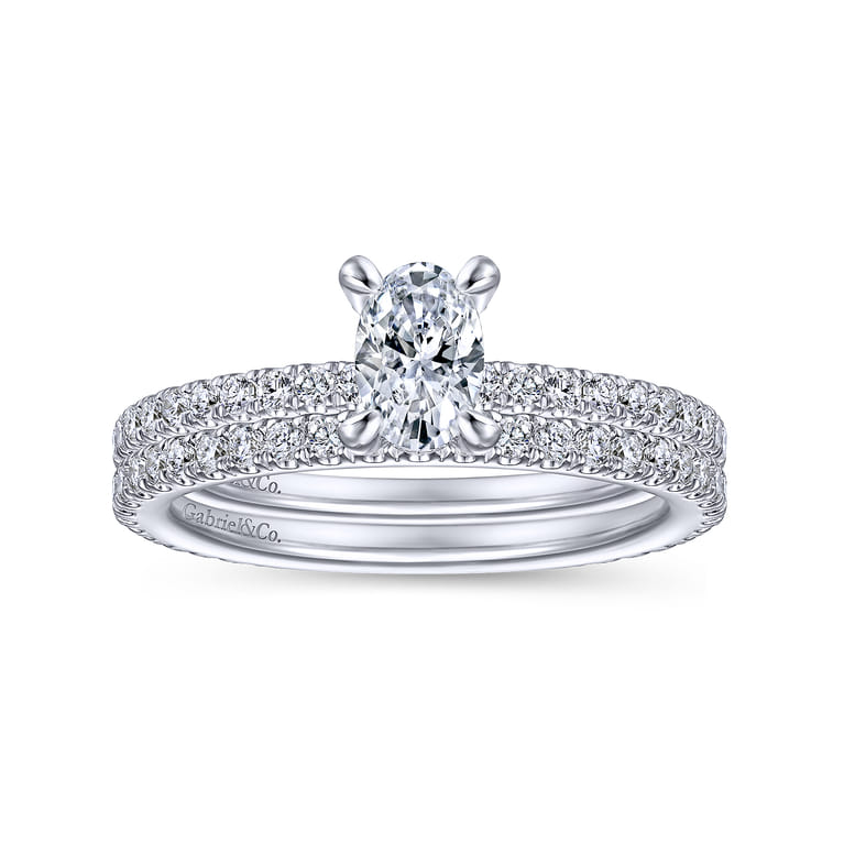 14K White Gold Matching Wedding Band - 0.33 ct - Shot 4