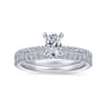 14K White Gold Matching Wedding Band - 0.33 ct