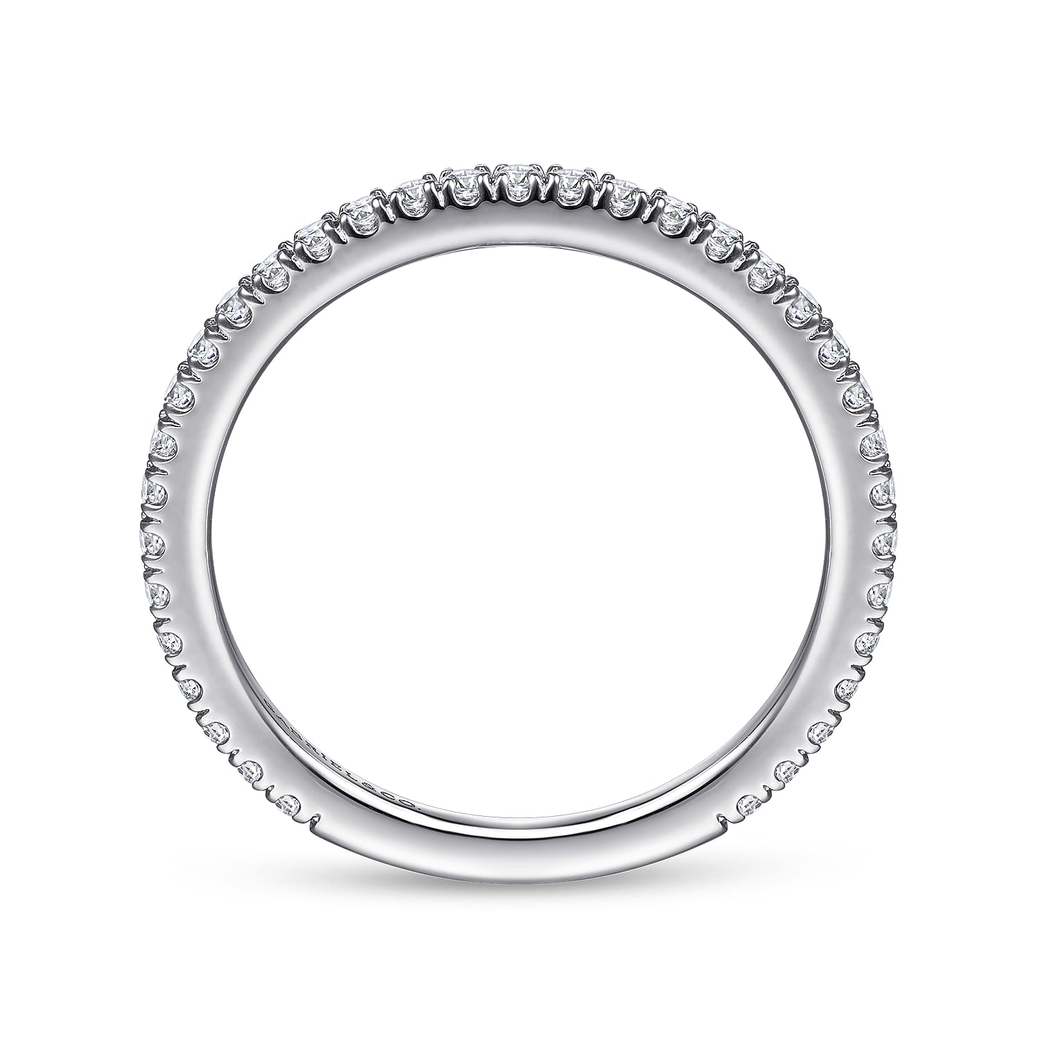 14K White Gold Matching Wedding Band - 0.33 ct - Shot 2