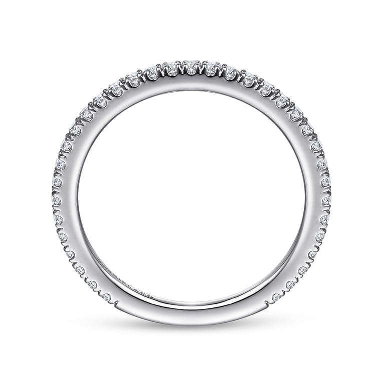 14K White Gold Matching Wedding Band - 0.33 ct - Shot 2