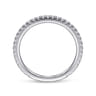 14K White Gold Matching Wedding Band - 0.33 ct