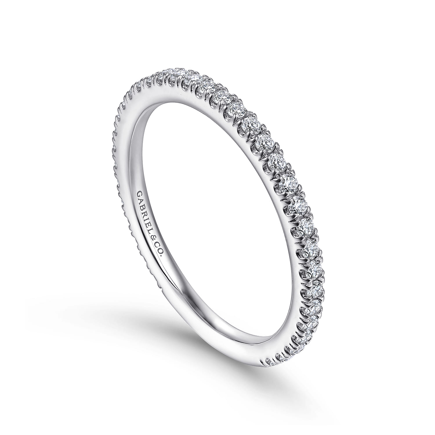 14K White Gold Matching Wedding Band - 0.33 ct - Shot 3