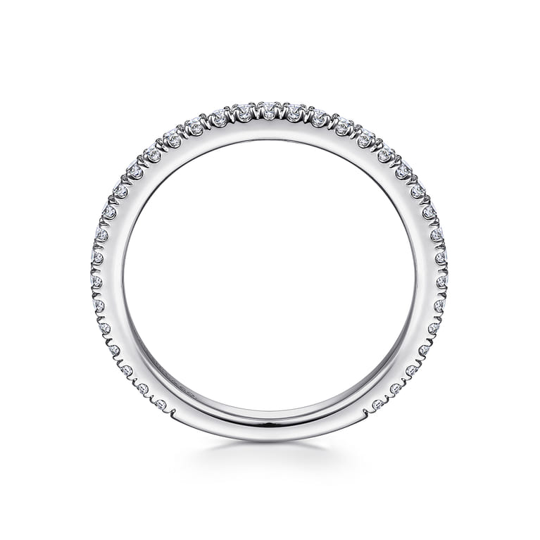 14K White Gold Matching Wedding Band - 0.33 ct - Shot 2