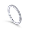 14K White Gold Matching Wedding Band - 0.33 ct