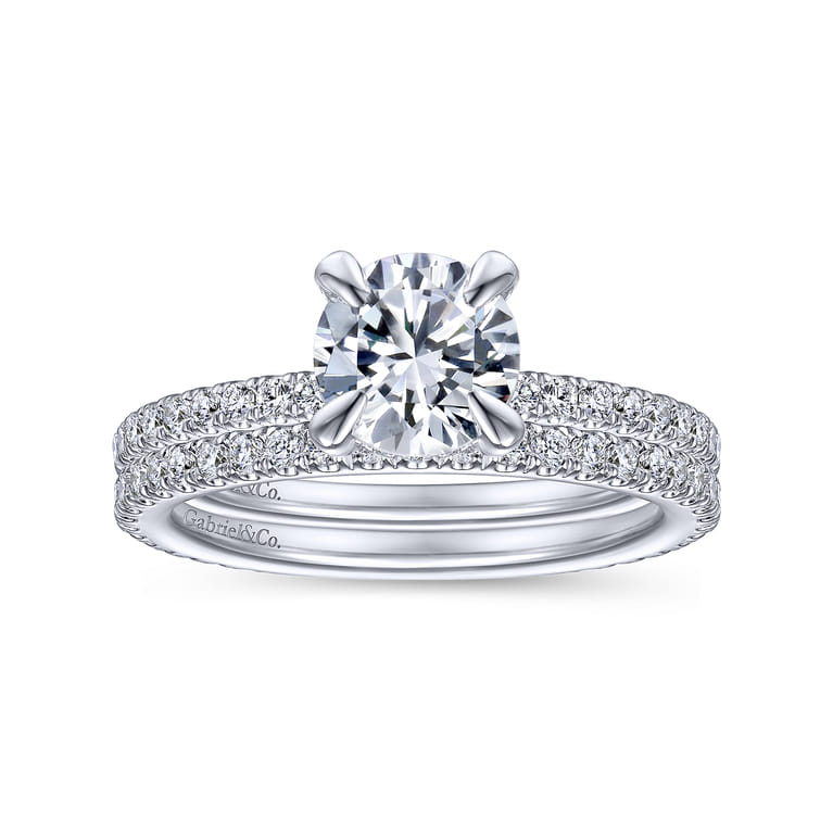 14K White Gold Matching Wedding Band - 0.33 ct - Shot 4