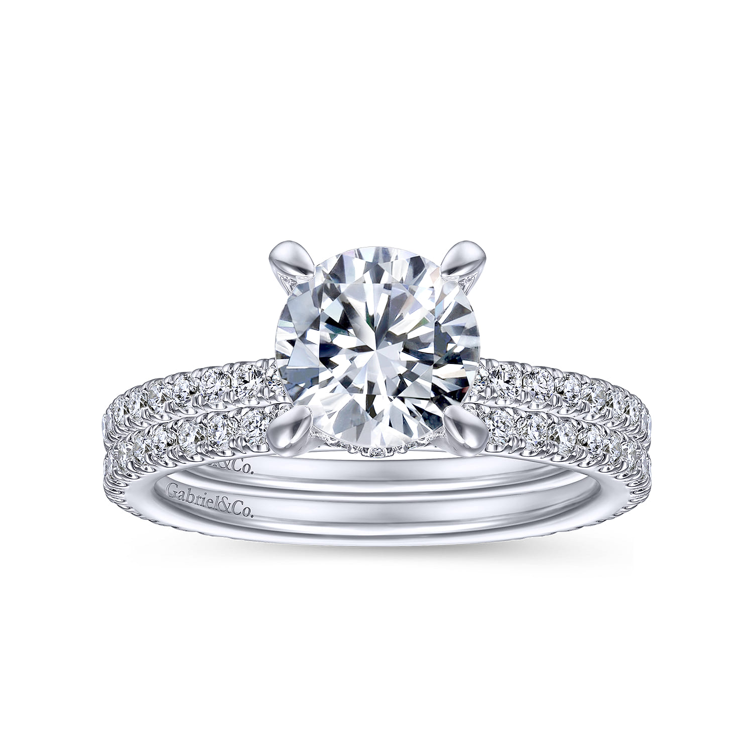 14K White Gold Matching Wedding Band - 0.33 ct - Shot 4