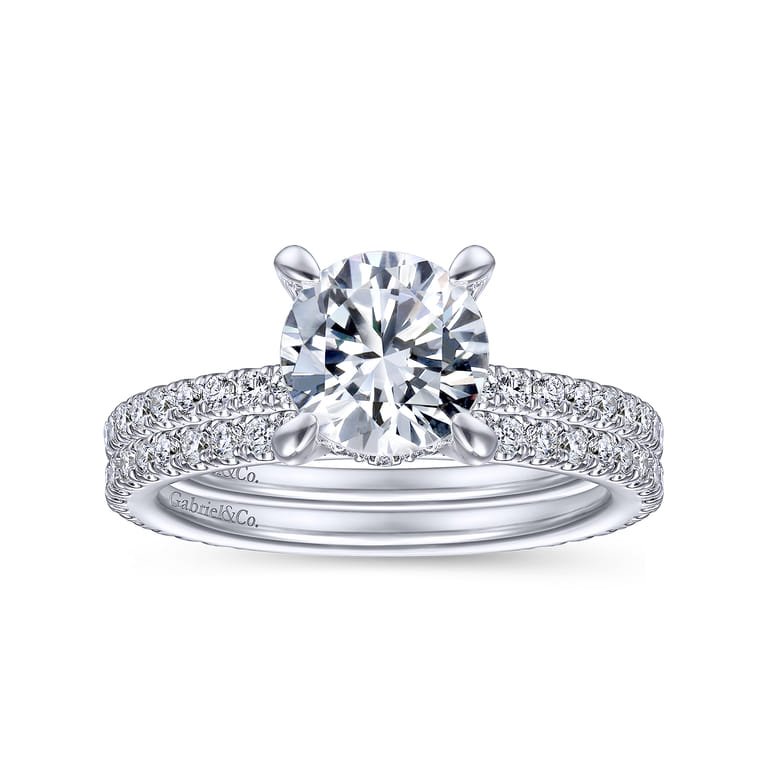 14K White Gold Matching Wedding Band - 0.33 ct - Shot 4