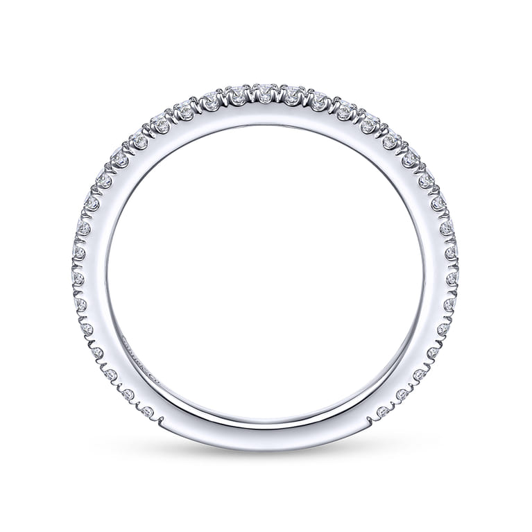 14K White Gold Matching Wedding Band - 0.33 ct - Shot 2