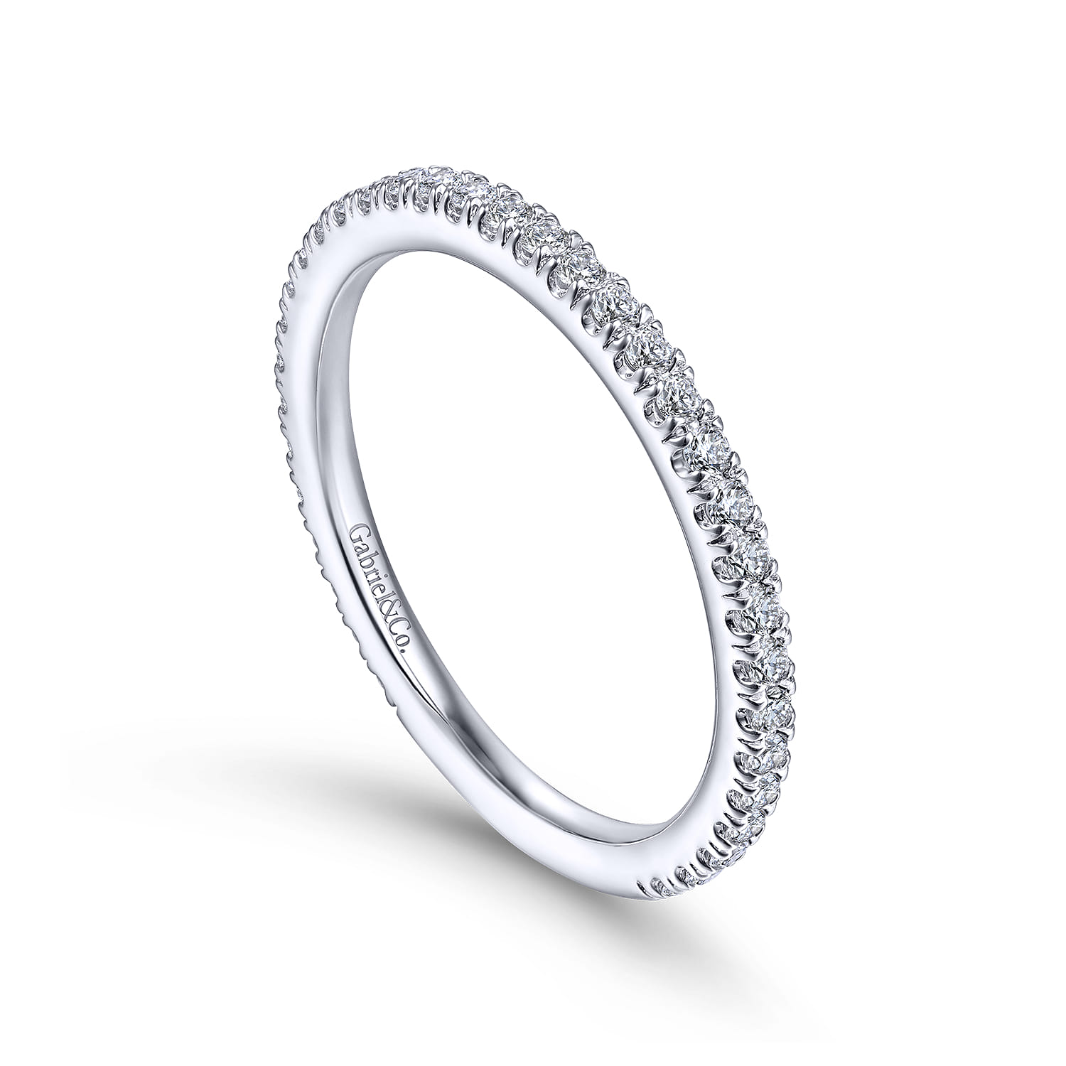 14K White Gold Matching Wedding Band - 0.33 ct - Shot 3