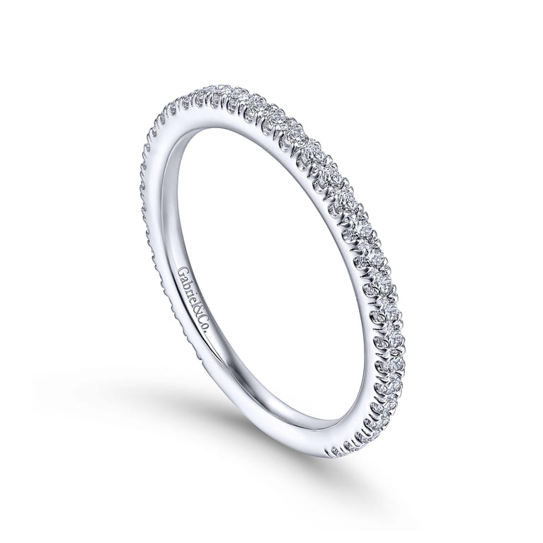 14K White Gold Matching Wedding Band - 0.33 ct - Shot 3