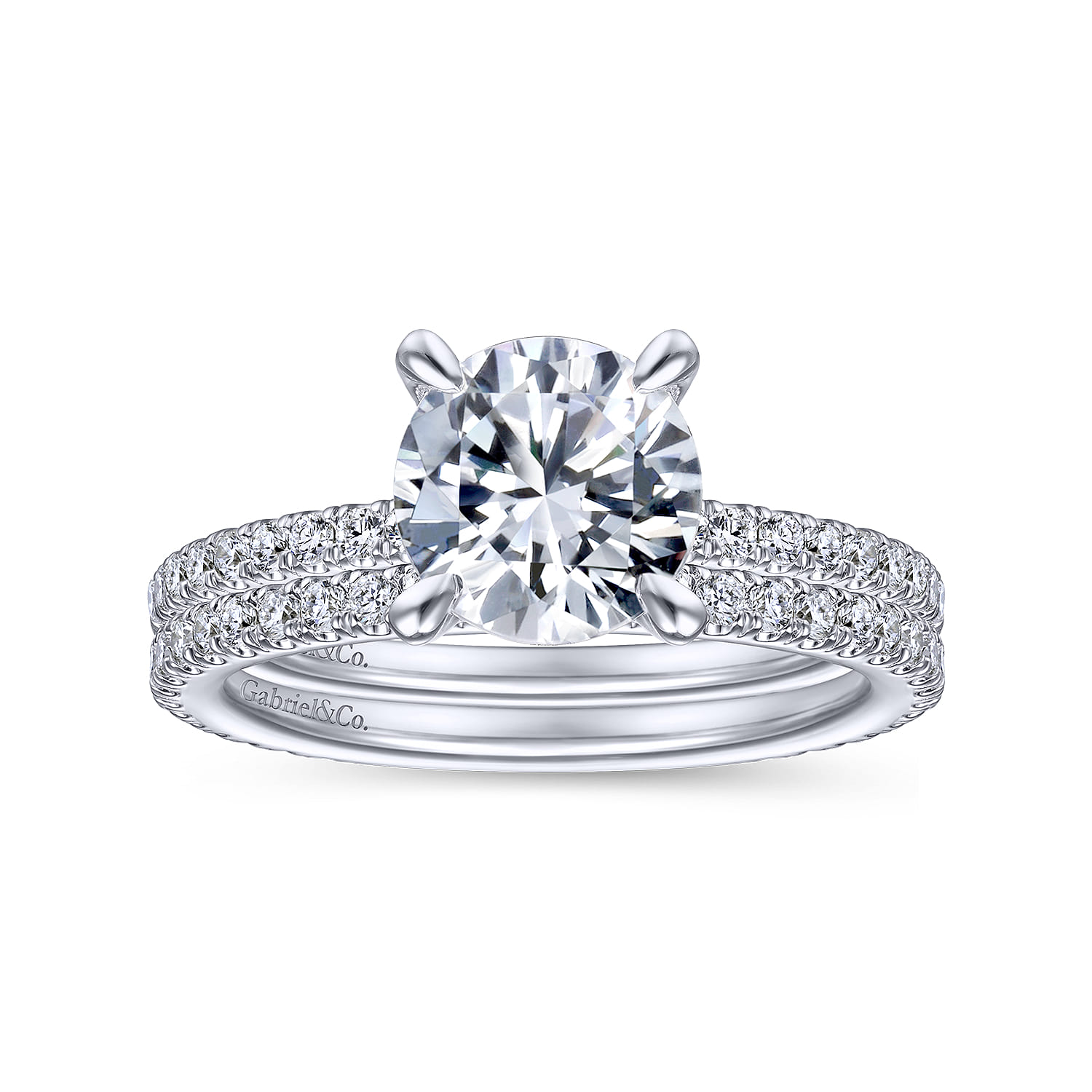14K White Gold Matching Wedding Band - 0.33 ct - Shot 4