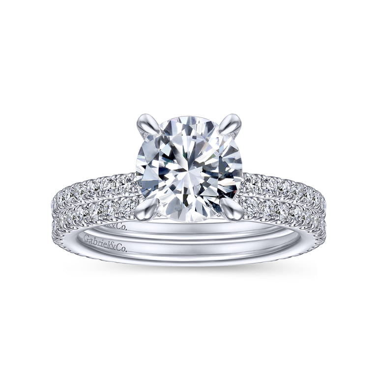 14K White Gold Matching Wedding Band - 0.33 ct - Shot 4