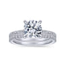 14K White Gold Matching Wedding Band - 0.33 ct